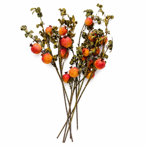 75cm Artificial Pomegranate Stem – Realistic Faux Fruit & Foliage - Image 4