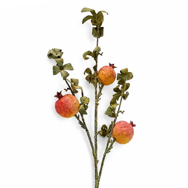 75cm Artificial Pomegranate Stem – Realistic Faux Fruit & Foliage - Image 3