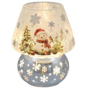 Frosty Christmas LED Snowman Lamp – Light Up Decoration