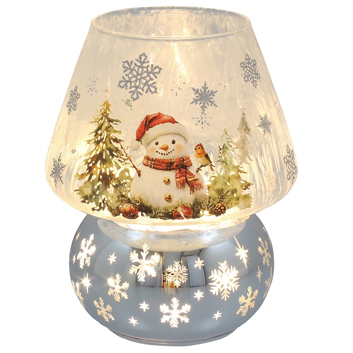 Frosty Christmas LED Snowman Lamp – Light Up Decoration