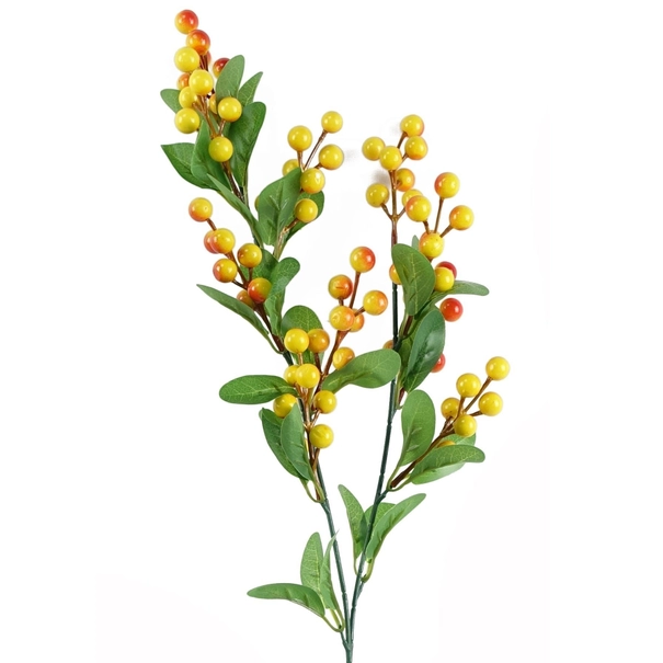 70cm Artificial Orange Berry Spray - Premium Quality Faux Foliage - Image 7