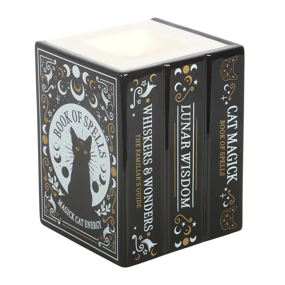 Black Cat Book of Spells Oil Burner and Wax Warmer - Image 4