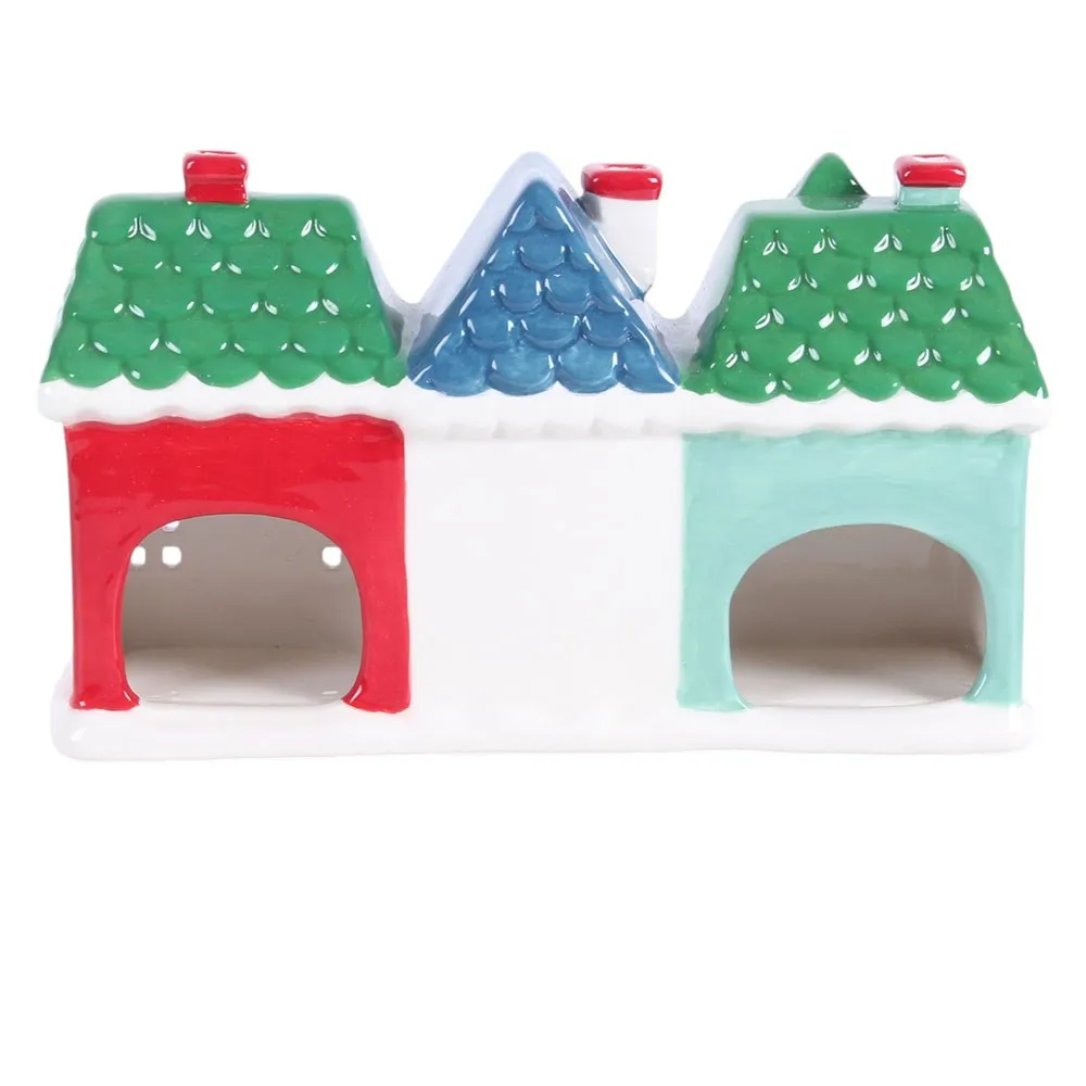Christmas Street Ceramic Tealight & Incense Cone Holder - Image 3