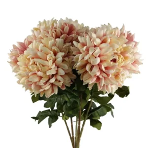 Shop this 75cm Extra Large Pink Artificial Reflex Chrysanthemum with realistic silk petals. Perfect for statement vases and floral arrangements.