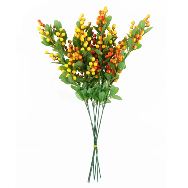 70cm Artificial Orange Berry Spray - Premium Quality Faux Foliage - Image 4