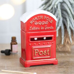 Letters to Santa Christmas Post Box ceramic oil burner for festive home fragrance