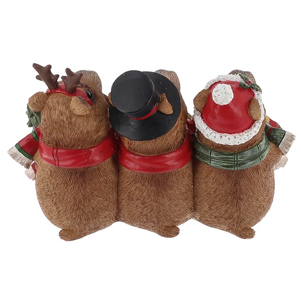 Merry Xmas Capybaras Trio – Christmas Capybara Decorations - Image 3