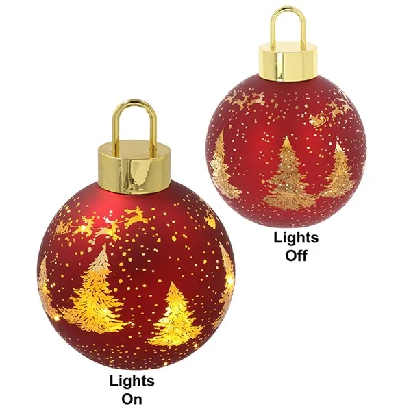 Bright Christmas LED Bauble Red – Light Up Festive Decoration - Image 4
