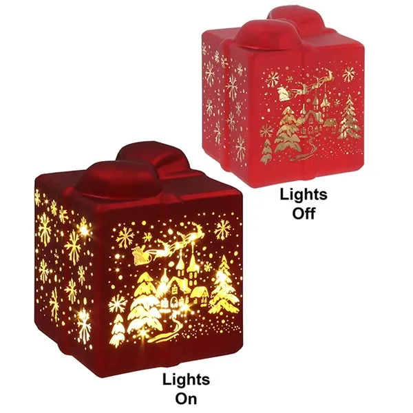 Bright Christmas LED Present Red Ornament – Festive Decoration - Image 4
