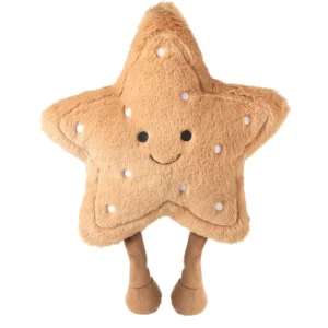 Plush Christmas Star with Happy Face